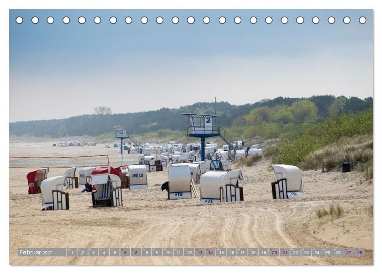 Produktbild: Usedom - Perle an der Ostsee (Tischkalender 2027 DIN A5 quer), CALVENDO Monatskalender
