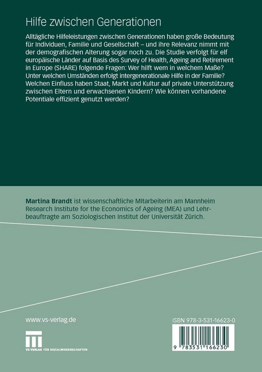 Produktbild: Hilfe zwischen Generationen