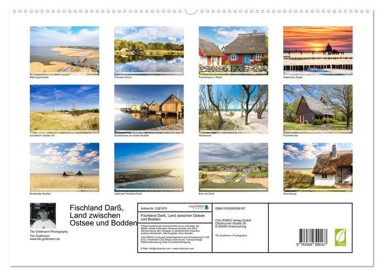 Produktbild: Fischland Dar&szlig;, Land zwischen Ostsee und Bodden (hochwertiger Premium Wandkalender 2027 DIN A2 quer), Kunstdruck in Hochglanz