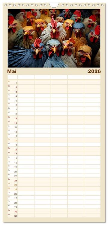 Produktbild: Familienplaner 2026 - Mehr ist einfach besser mit 5 Spalten (Wandkalender, 21 x 45 cm) CALVENDO