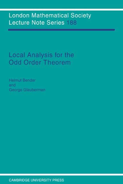 Produktbild: Local Analysis for the Odd Order Theorem