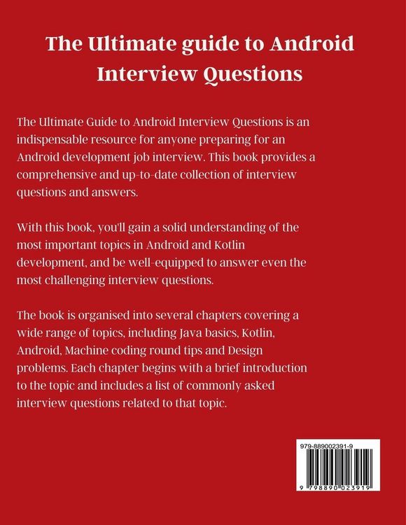 Produktbild: The Ultimate Guide to Android Interview Questions