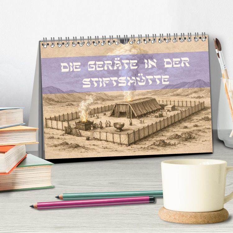 Produktbild: Die Ger&auml;te in der Stiftsh&uuml;tte - Bilder und hebr&auml;ische Begriffe (Tischkalender 2027 DIN A5 quer), CALVENDO Monatskalender