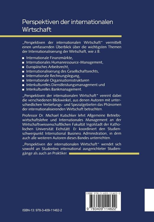 Produktbild: Perspektiven der internationalen Wirtschaft