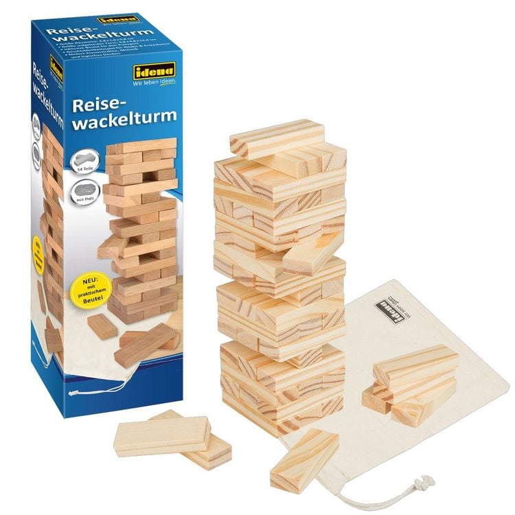 Produktbild: Idena Reisewackelturm 15x5x5cm 54 Teile
