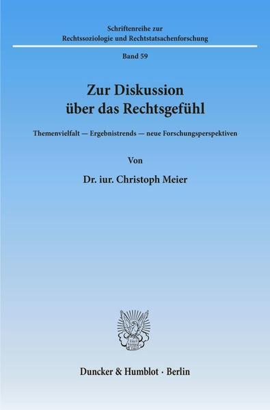 Produktbild: Zur Diskussion &uuml;ber das Rechtsgef&uuml;hl.