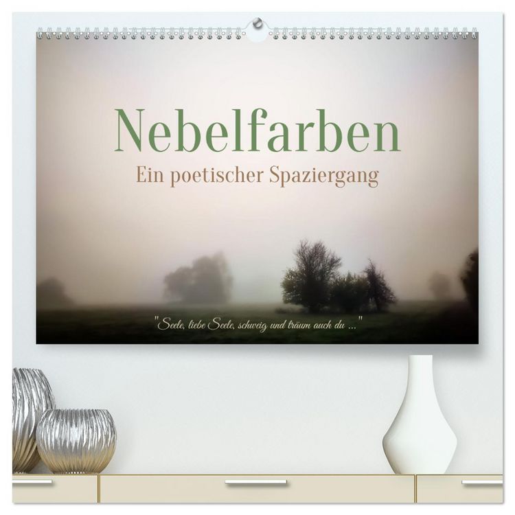 Produktbild: Nebelfarben. Ein poetischer Spaziergang (hochwertiger Premium Wandkalender 2026 DIN A2 quer), Kunstdruck in Hochglanz