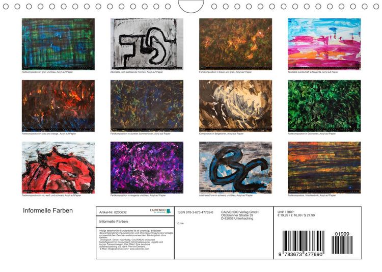 Produktbild: Informelle Farben (Wandkalender 2022 DIN A4 quer)