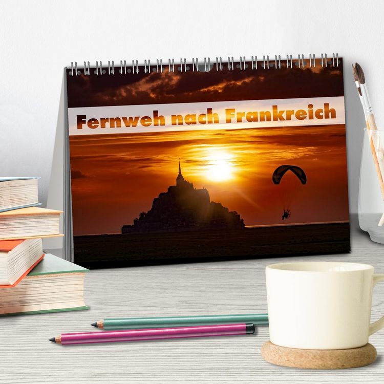 Produktbild: Fernweh nach Frankreich (Tischkalender 2026 DIN A5 quer), CALVENDO Monatskalender