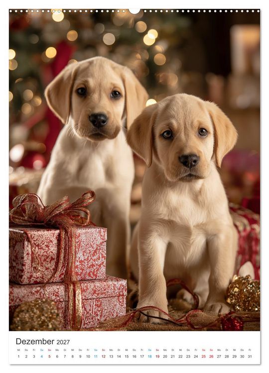 Produktbild: Mein Jahr mit Labradoren (Wandkalender 2027 DIN A2 hoch), CALVENDO Monatskalender