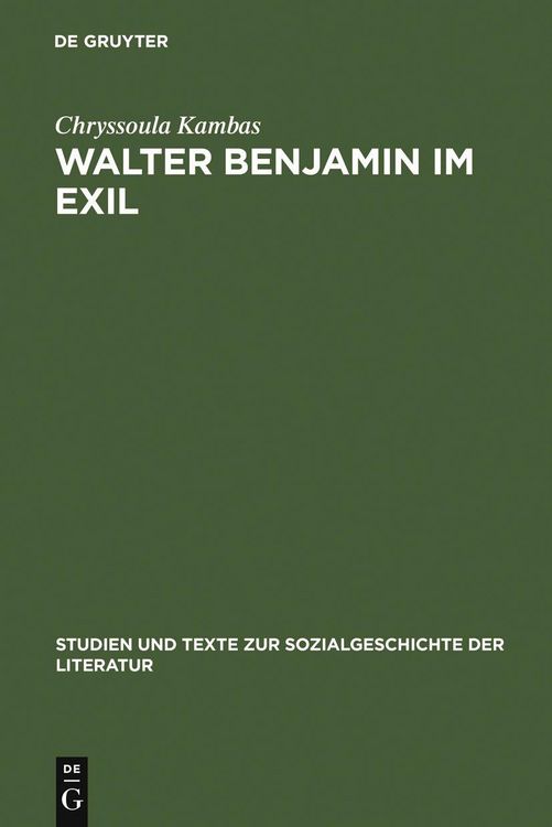 Produktbild: Walter Benjamin im Exil
