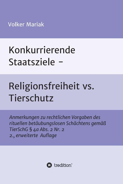 Produktbild: Konkurrierende Staatsziele - Religionsfreiheit vs. Tierschutz