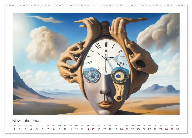 Produktbild: Zeit ist abstrakt (Wandkalender 2026 DIN A2 quer), CALVENDO Monatskalender