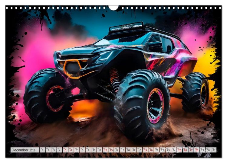 Produktbild: OFF-ROAD CARS Amazing AI-generated vehicles (Wall Calendar 2026 DIN A3 landscape), CALVENDO 12 Month Wall Calendar