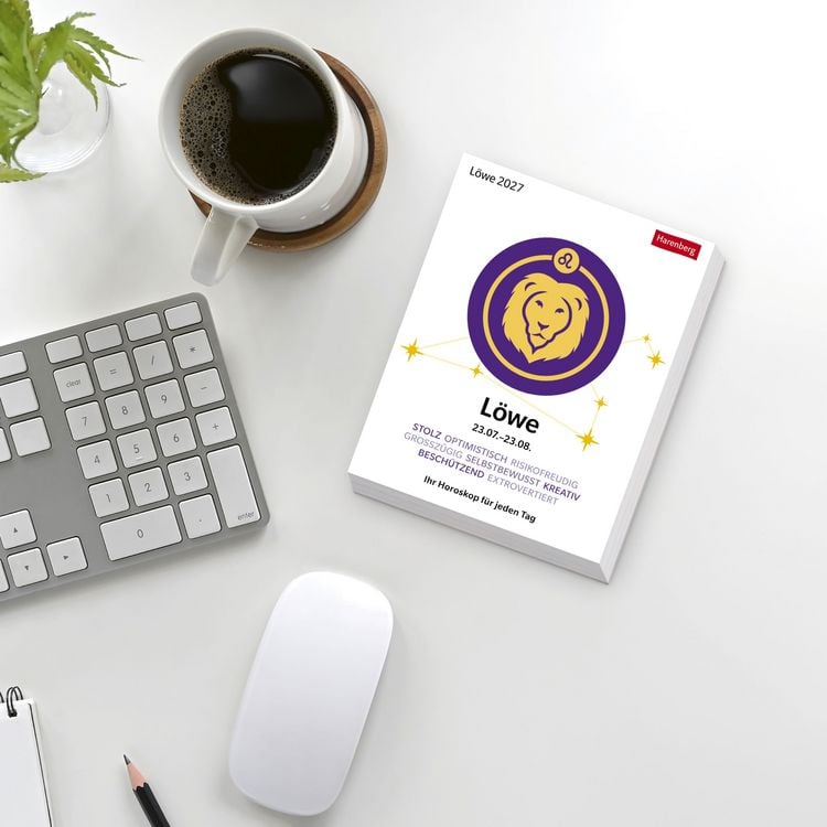 Produktbild: L&ouml;we Sternzeichenkalender 2027 - Tagesabrei&szlig;kalender - Ihr Horoskop f&uuml;r jeden Tag