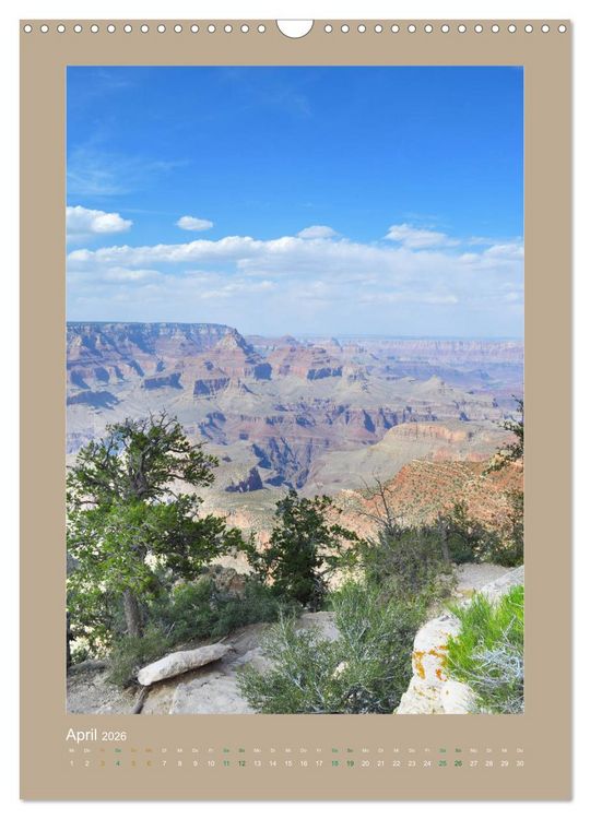 Produktbild: Erlebe mit mir den Grand Canyon (Wandkalender 2026 DIN A3 hoch), CALVENDO Monatskalender