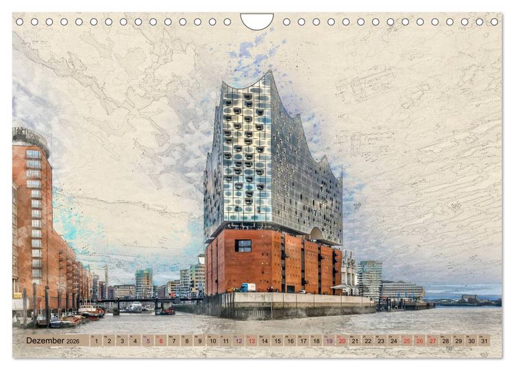 Produktbild: Hamburg f&uuml;r Genie&szlig;er (Wandkalender 2026 DIN A4 quer), CALVENDO Monatskalender
