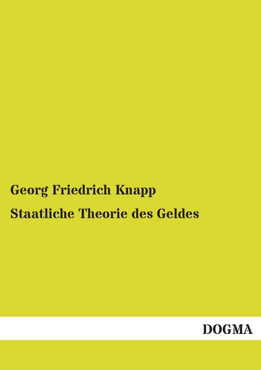 Produktbild: Staatliche Theorie des Geldes