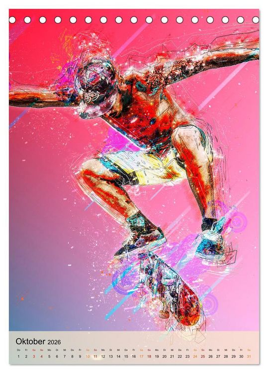 Produktbild: Skateboarding - einfach cool (Tischkalender 2026 DIN A5 hoch), CALVENDO Monatskalender