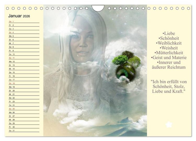 Produktbild: Tarot. Spirituell durch das Jahr (Wandkalender 2026 DIN A4 quer), CALVENDO Monatskalender