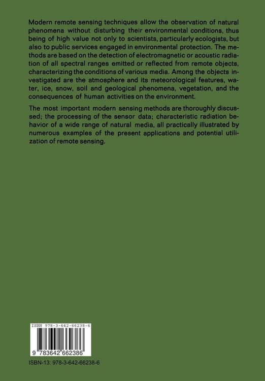 Produktbild: Remote Sensing for Environmental Sciences