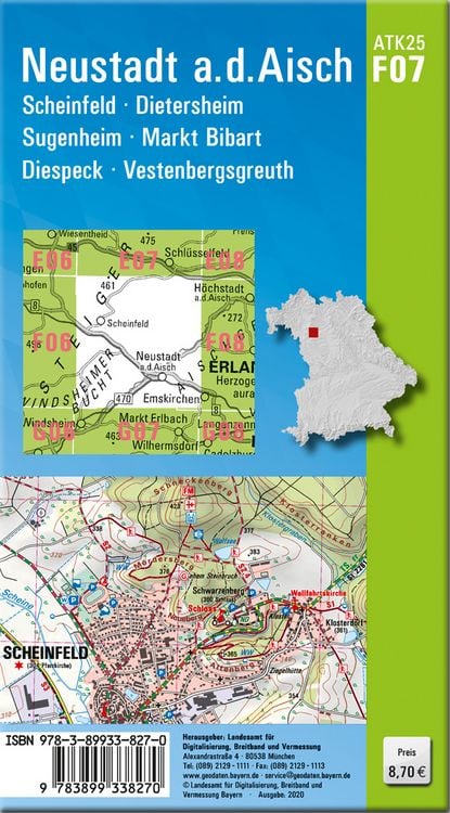 Produktbild: ATK25-F07 Neustadt a.d.Aisch (Amtliche Topographische Karte 1:25000)