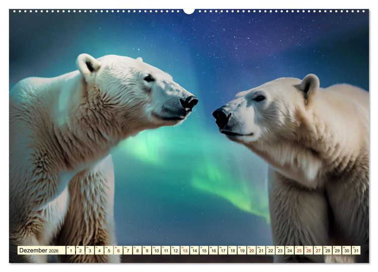 Produktbild: Eisb&auml;ren im Fokus (Wandkalender 2026 DIN A2 quer), CALVENDO Monatskalender