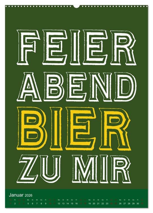 Produktbild: BIER Wandkalender -Trinken mit Stil (Wandkalender 2026 DIN A2 hoch), CALVENDO Monatskalender