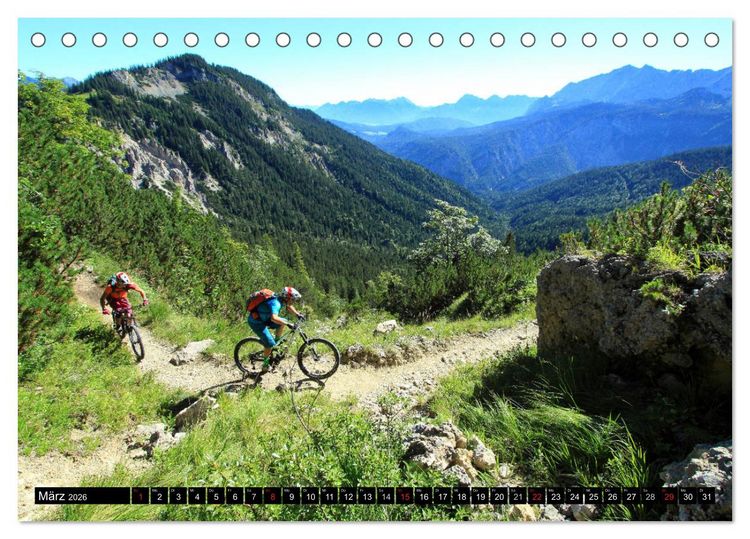 Produktbild: Mountainbike Traumpfade (Tischkalender 2026 DIN A5 quer), CALVENDO Monatskalender