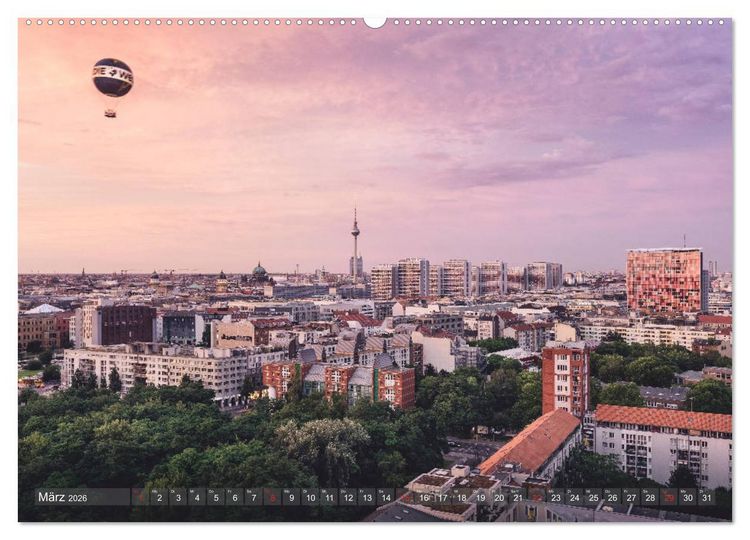 Produktbild: Berlin von oben (hochwertiger Premium Wandkalender 2026 DIN A2 quer), Kunstdruck in Hochglanz