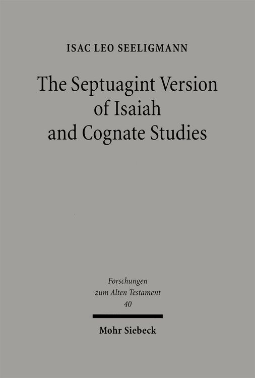 Produktbild: The Septuagint Version of Isaiah and Cognate Studies