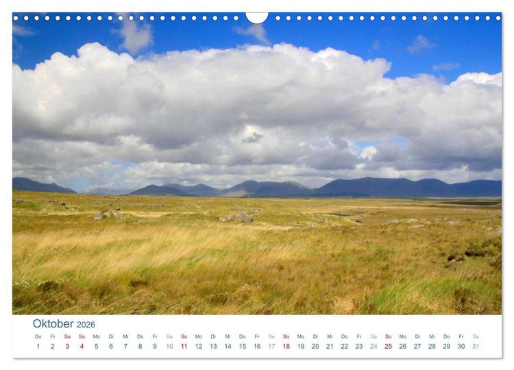 Produktbild: Irland 2026. Impressionen zwischen gr&uuml;nen H&uuml;geln und blauen K&uuml;sten (Wandkalender 2026 DIN A3 quer), CALVENDO Monatskalender