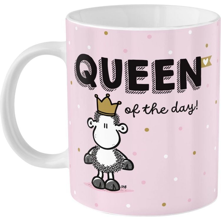 Produktbild: Sheepworld Tasse mit Kronendeckel Motiv "Queen of the day"