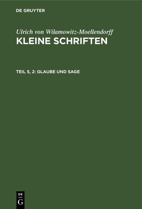 Produktbild: Glaube und Sage