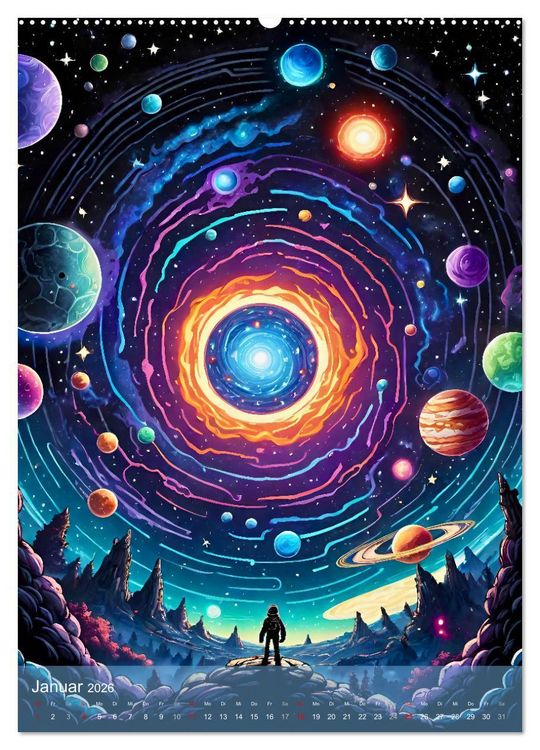 Produktbild: Weltraumtr&auml;ume (hochwertiger Premium Wandkalender 2026 DIN A2 hoch), Kunstdruck in Hochglanz
