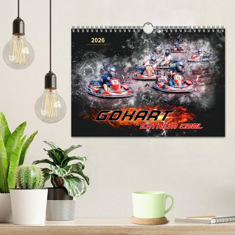 Produktbild: GoKart - extrem cool (Wandkalender 2026 DIN A4 quer), CALVENDO Monatskalender