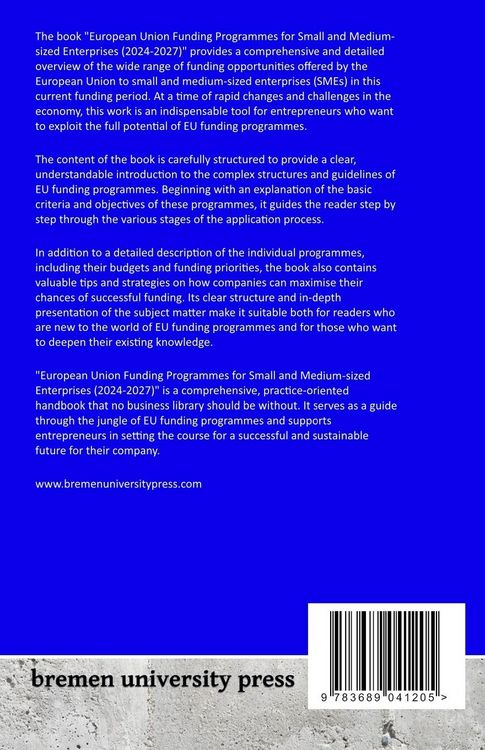 Produktbild: European Union funding programmes for small and medium-sized enterprises (2024-2027)