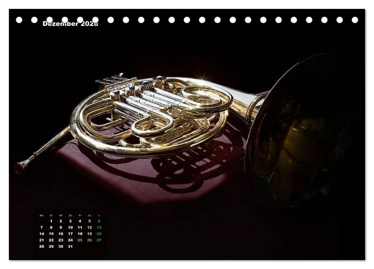 Produktbild: Das Horn, ein herrliches Instrument (Tischkalender 2026 DIN A5 quer), CALVENDO Monatskalender
