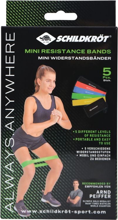 Produktbild: MINI RESISTANCE BANDS (5er Set) + Carrybag in 4C Box