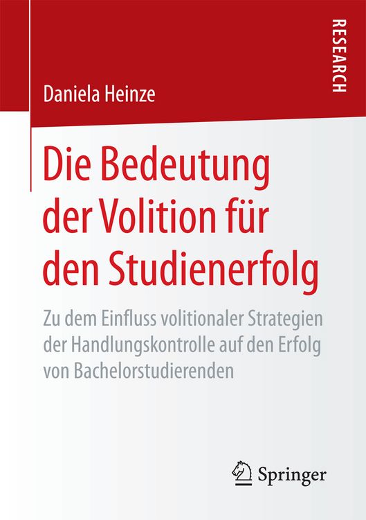 Produktbild: Die Bedeutung der Volition f&uuml;r den Studienerfolg