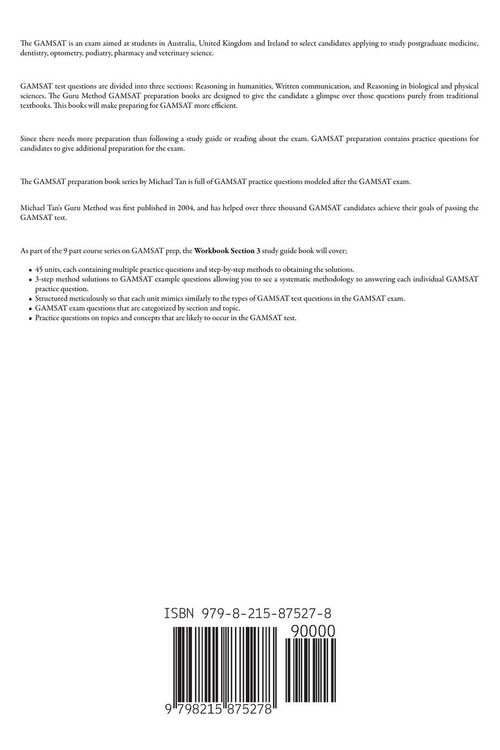 Produktbild: GAMSAT Preparation Workbook Section 3