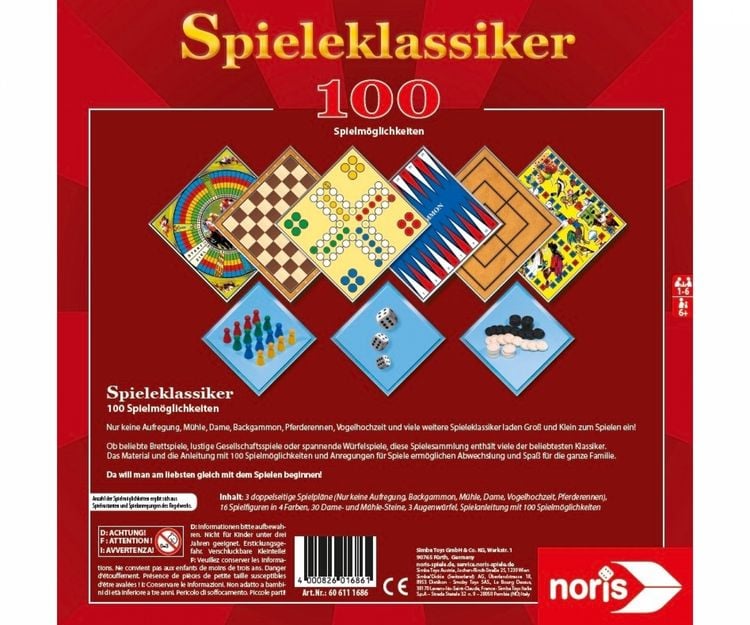 Produktbild: Spieleklassiker 100 Spielm&ouml;glichkeiten