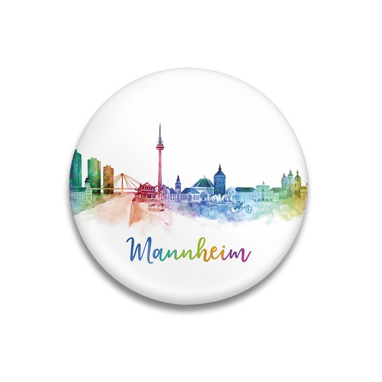 Produktbild: Dekomagnet Mannheim rainbow