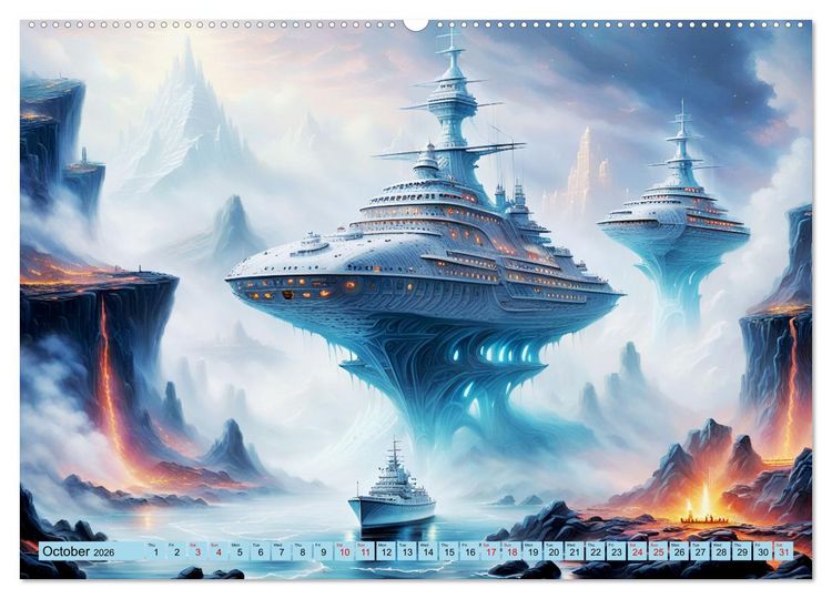 Produktbild: Gigantic ships - Journey into the future (Wall Calendar 2026 DIN A2 landscape), CALVENDO 12 Month Wall Calendar