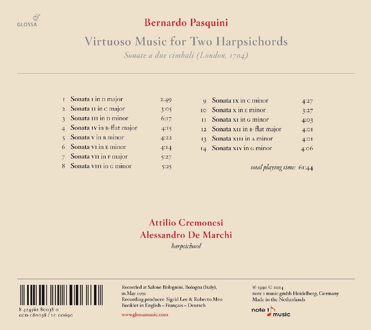 Produktbild: Virtuoso Music for Two Harpsichords