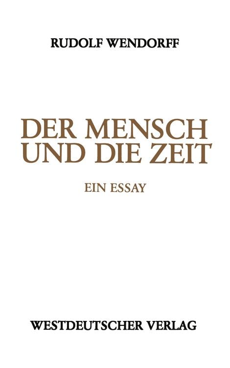 Produktbild: Der Mensch und die Zeit