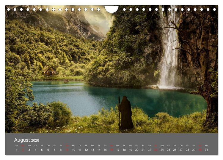 Produktbild: Zwielicht - Fantasylandschaften (Wandkalender 2026 DIN A4 quer), CALVENDO Monatskalender