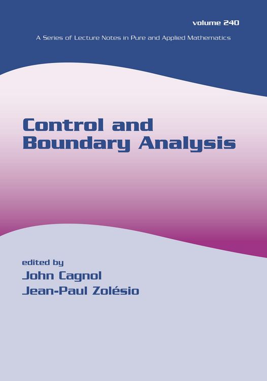 Produktbild: Control and Boundary Analysis