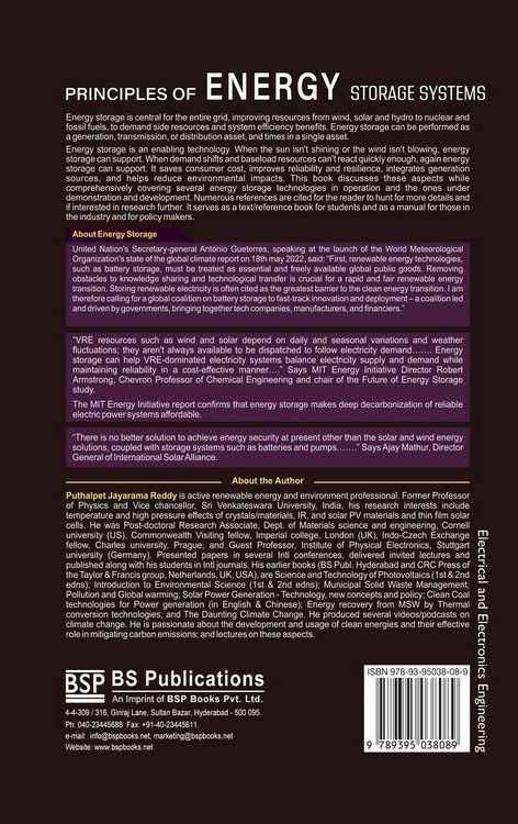 Produktbild: Principles of Energy Storage Systems