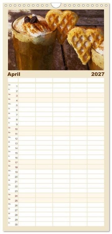 Produktbild: Familienplaner 2027 - Kaffeesatz - Kunst und Tradition mit 5 Spalten (Wandkalender, 21 x 45 cm) CALVENDO